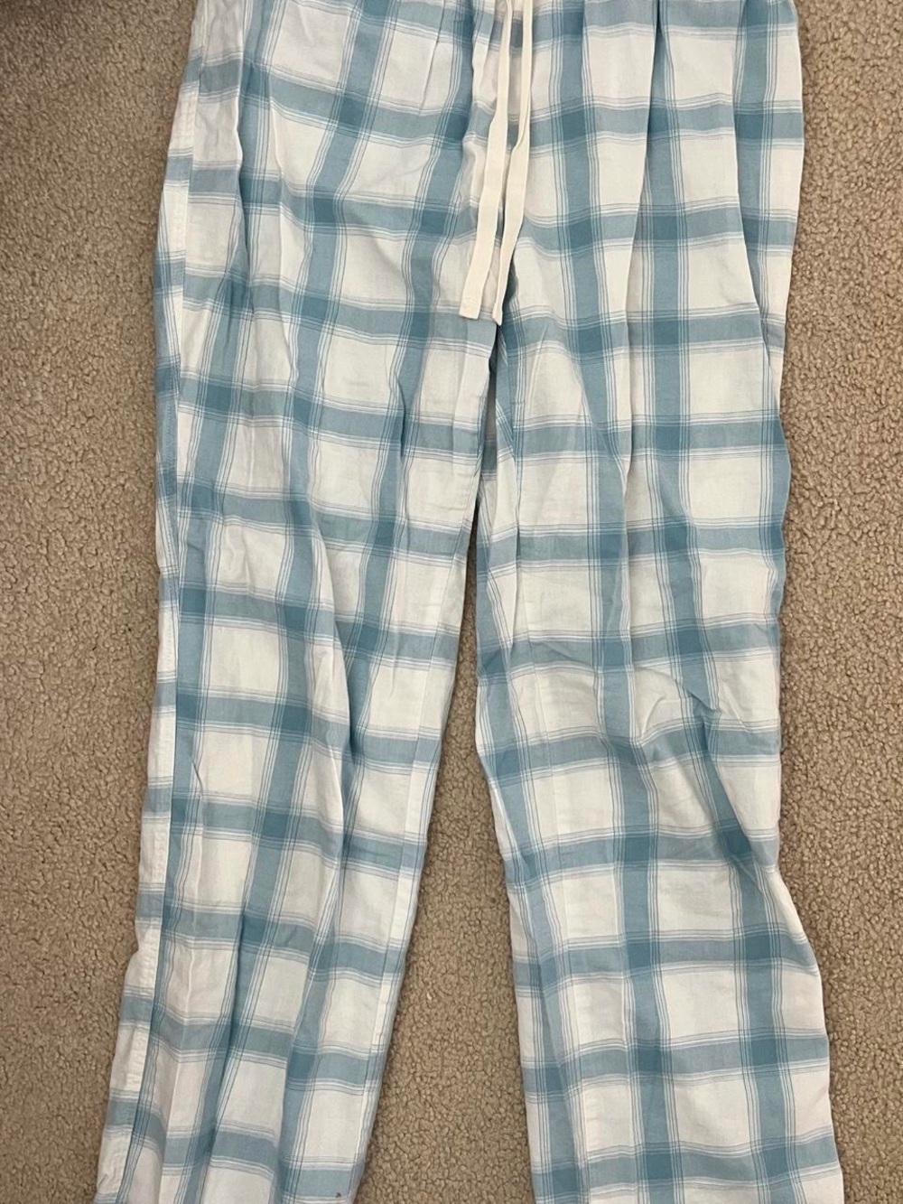 Women’s Eddie Bauer Light Blue Plaid Pajama Pants
